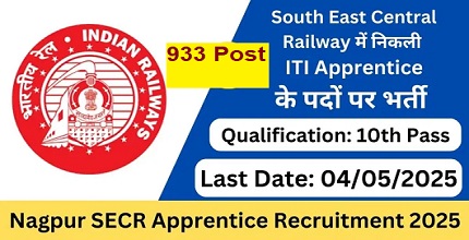 Railway RRC SECR Apprentices 2025